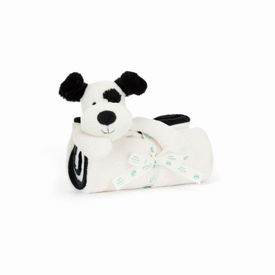 Jellycat Bashful Black & Cream Puppy Dekens | NV6932780